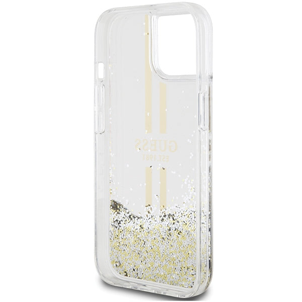 Guess Liquid Glitter Stripes Logo Case