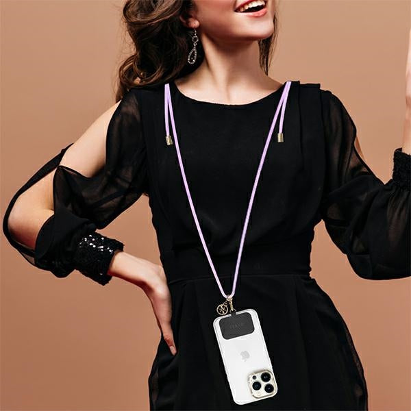 Guess Handykette Abnehmbarer Crossbody-Gurt Lila