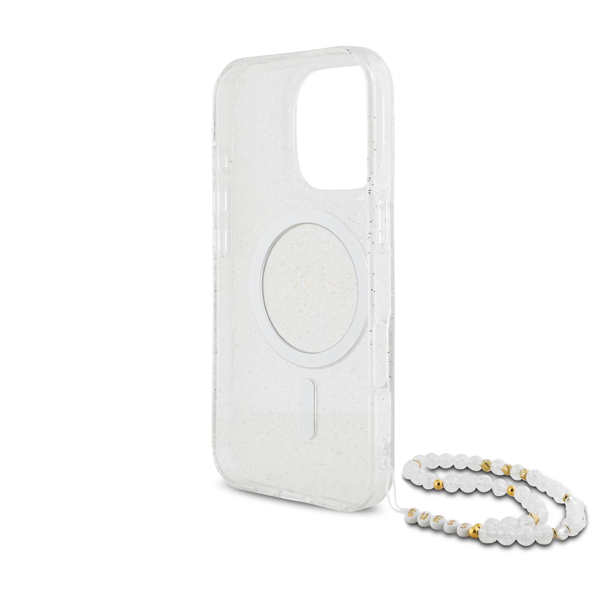 Guess Glitter Beads Strap MagSafe Case