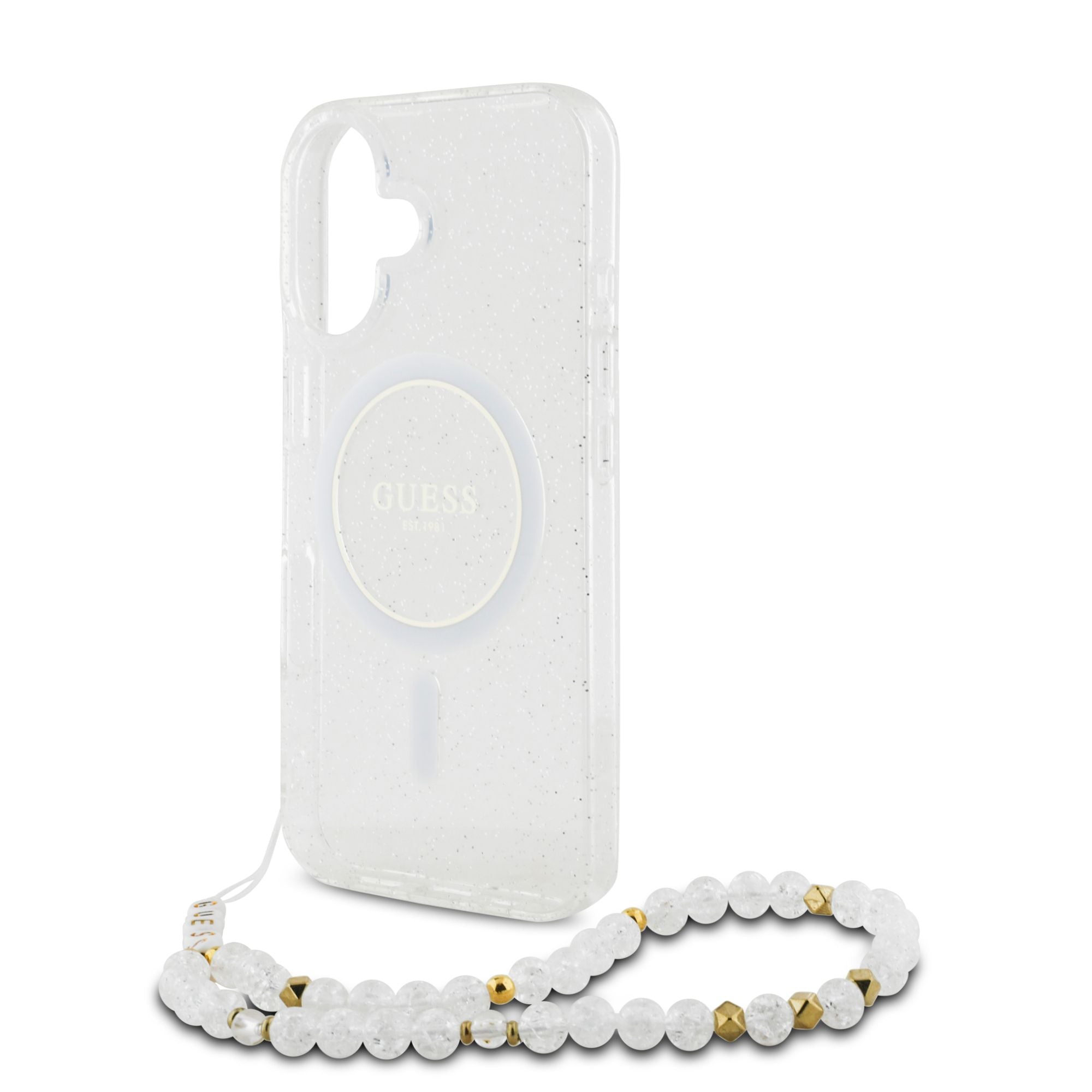 Guess Glitter Beads Strap MagSafe Case