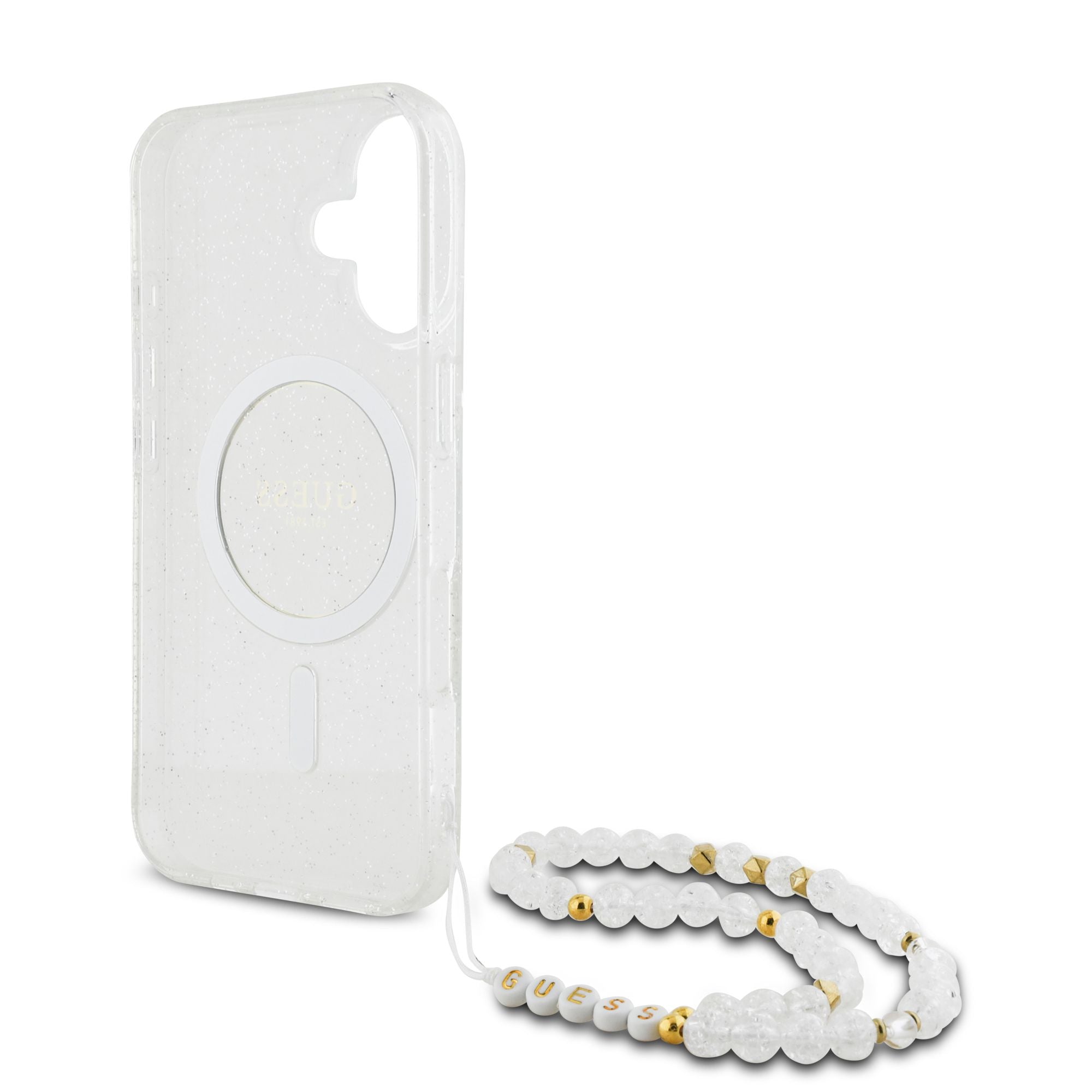 Guess Glitter Beads Strap MagSafe Case