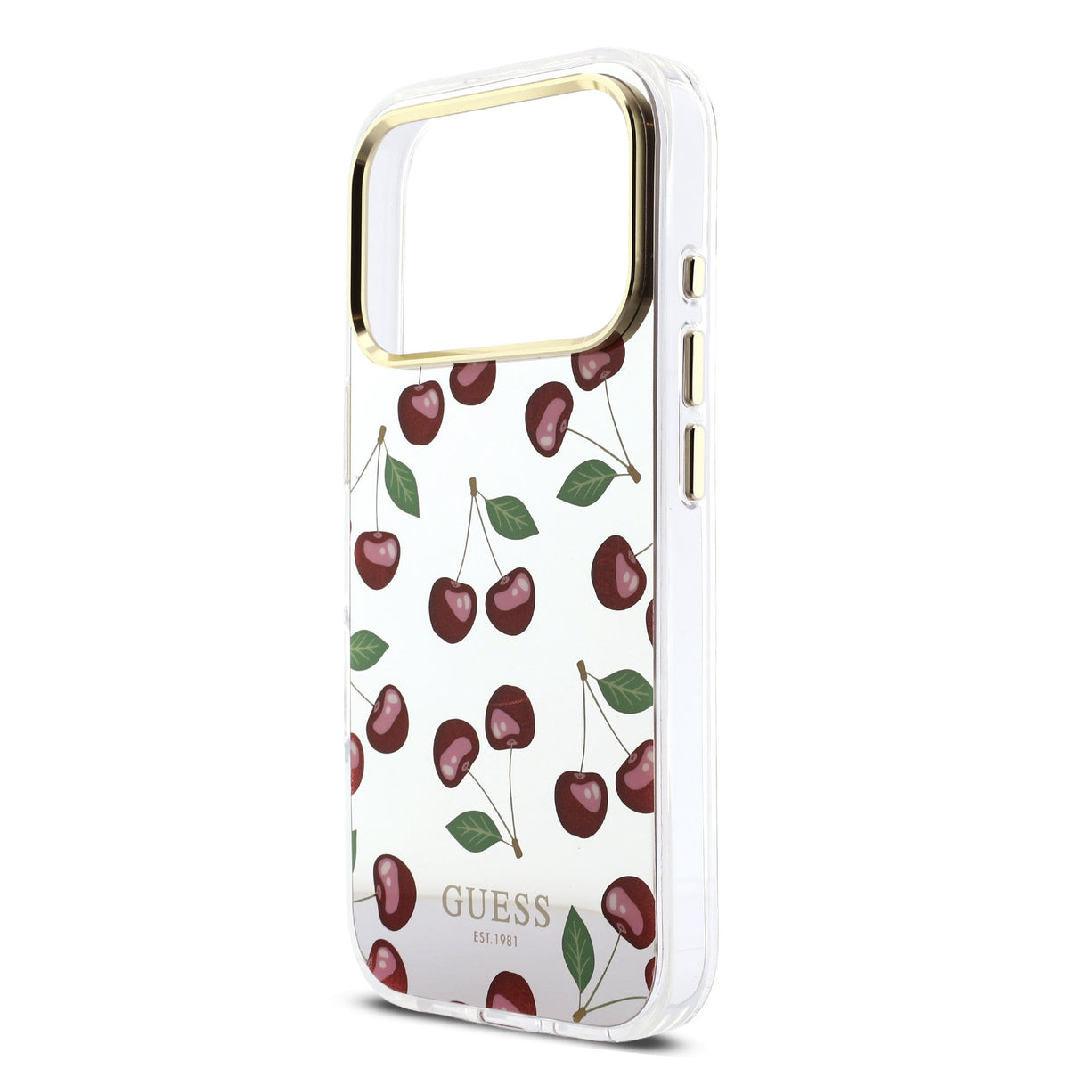 Guess Mirror Glitter Cherry MagSafe iPhone Hülle