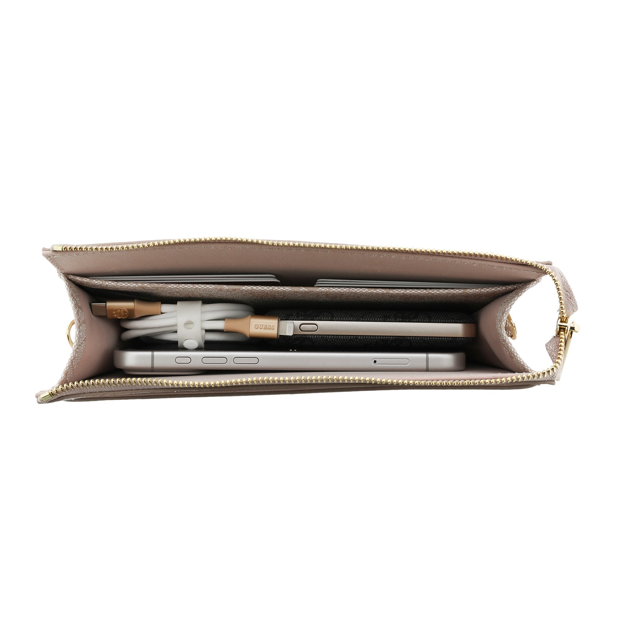 Guess Clutch 4G Big Metal Umhängetasche Rosa