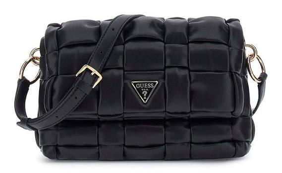 Guess Marion Flap Schultertasche Schwarz