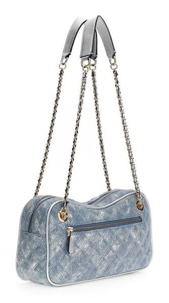 Guess Giully II Schultertasche Metallic Denim