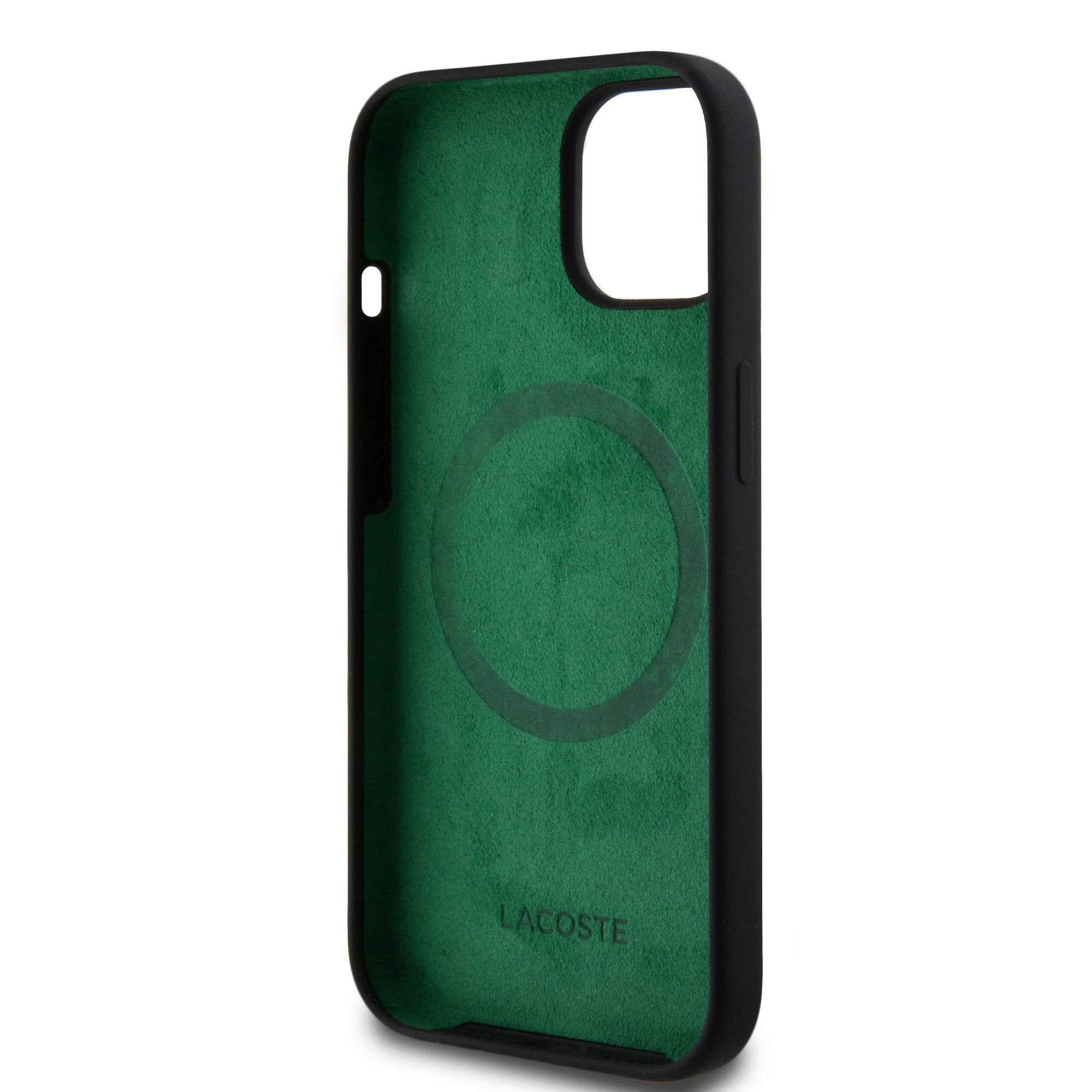 Lacoste Silicone Microfiber Croc Logo MagSafe Case