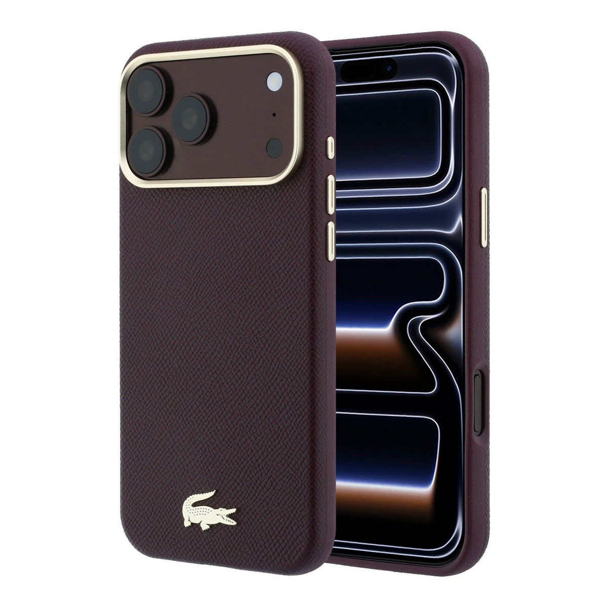Lacoste Champs Elysees Gold Logo MagSafe iPhone Hülle
