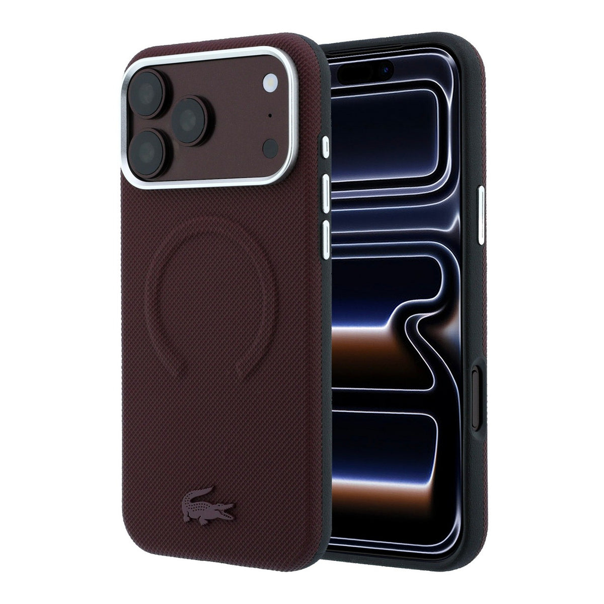 Lacoste Petit Pique Semi Wrap Embossed MagSafe iPhone Hülle
