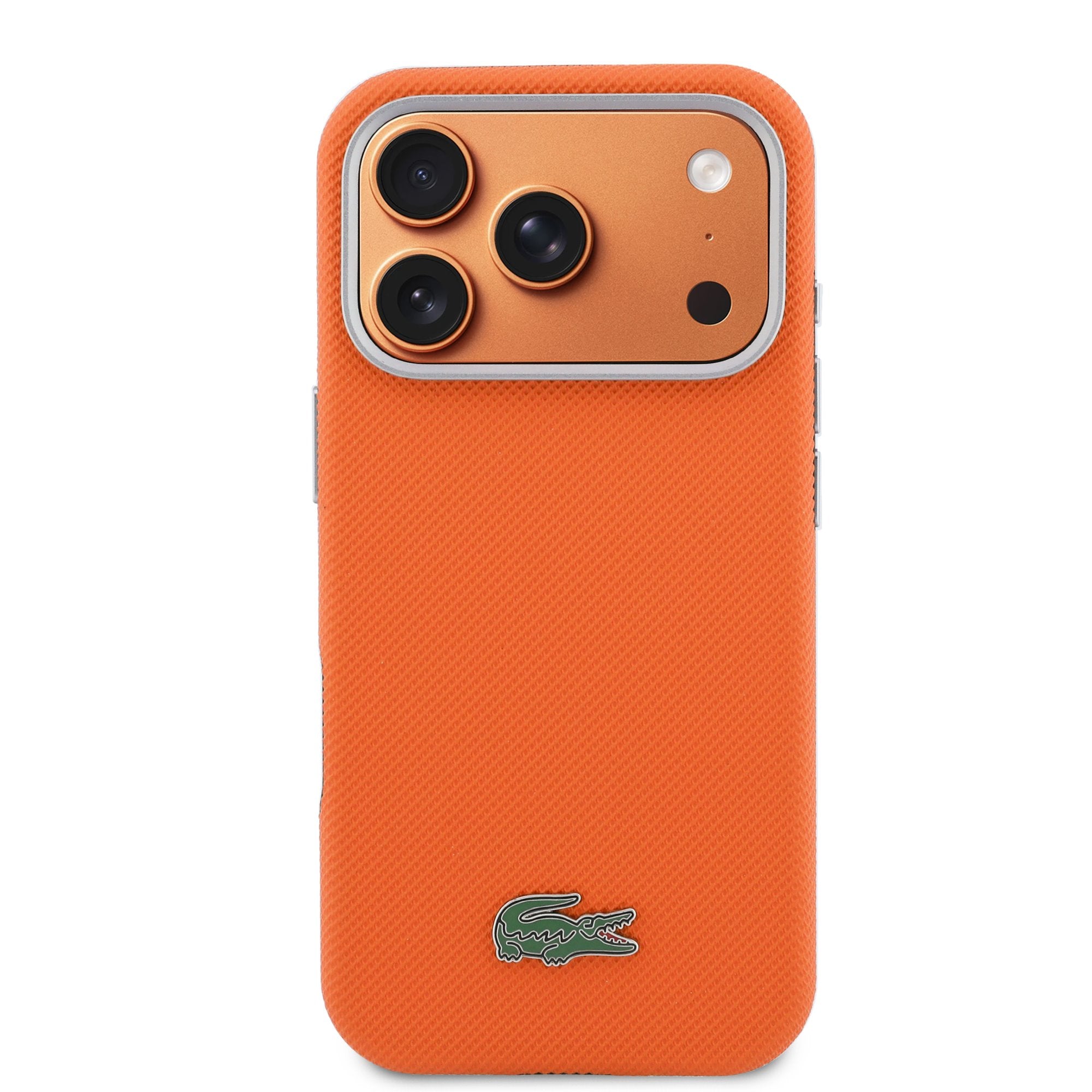 Lacoste Petit Pique Semi Wrap Metal Logo MagSafe iPhone Hülle