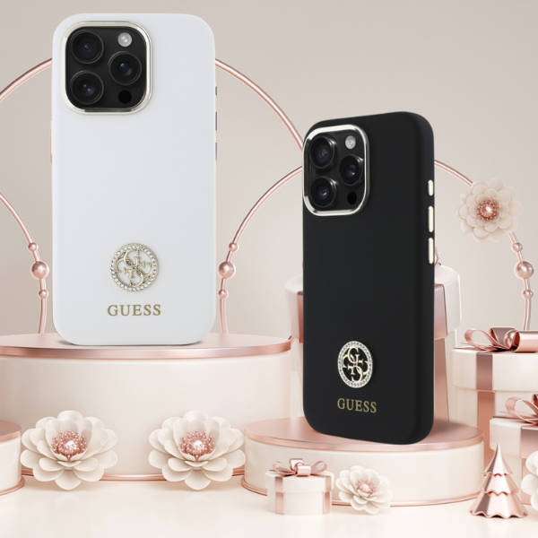 Guess 4G Strass Metal Logo Case